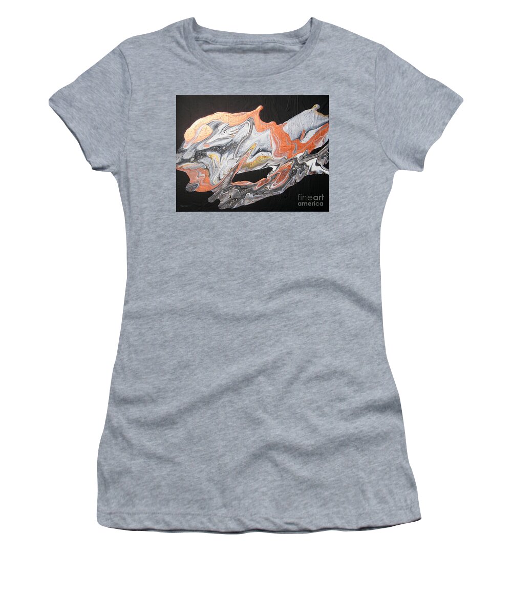 Copper Women's T-Shirt featuring the painting Copper Mine l by Shirley Braithwaite Hunt