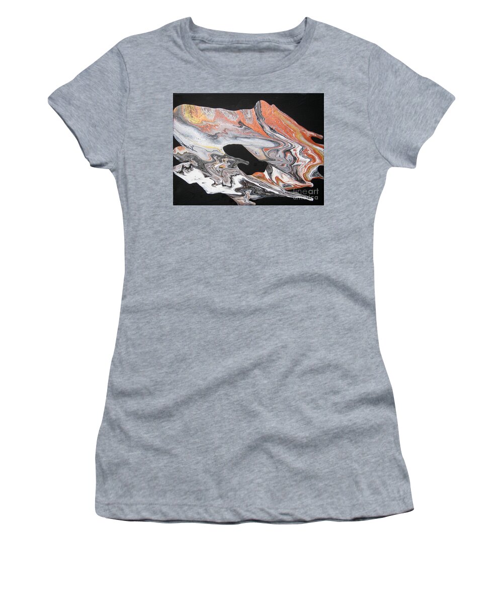 Copper Women's T-Shirt featuring the painting Copper Mine ll by Shirley Braithwaite Hunt