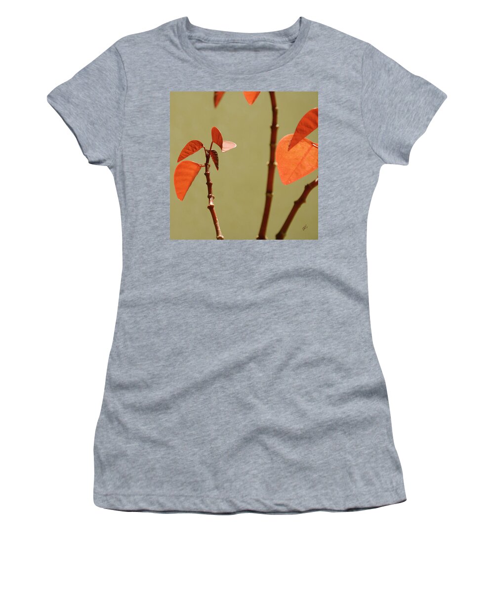 Orange Leaves Women's T-Shirt featuring the photograph Copper Plant 2 by Ben and Raisa Gertsberg