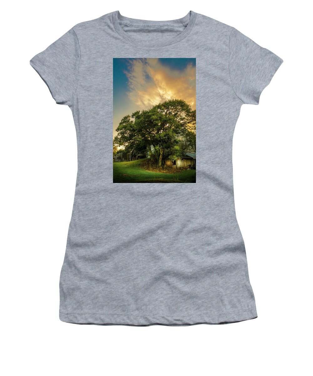 Barn Women's T-Shirt featuring the photograph Corner Oak by Marvin Spates