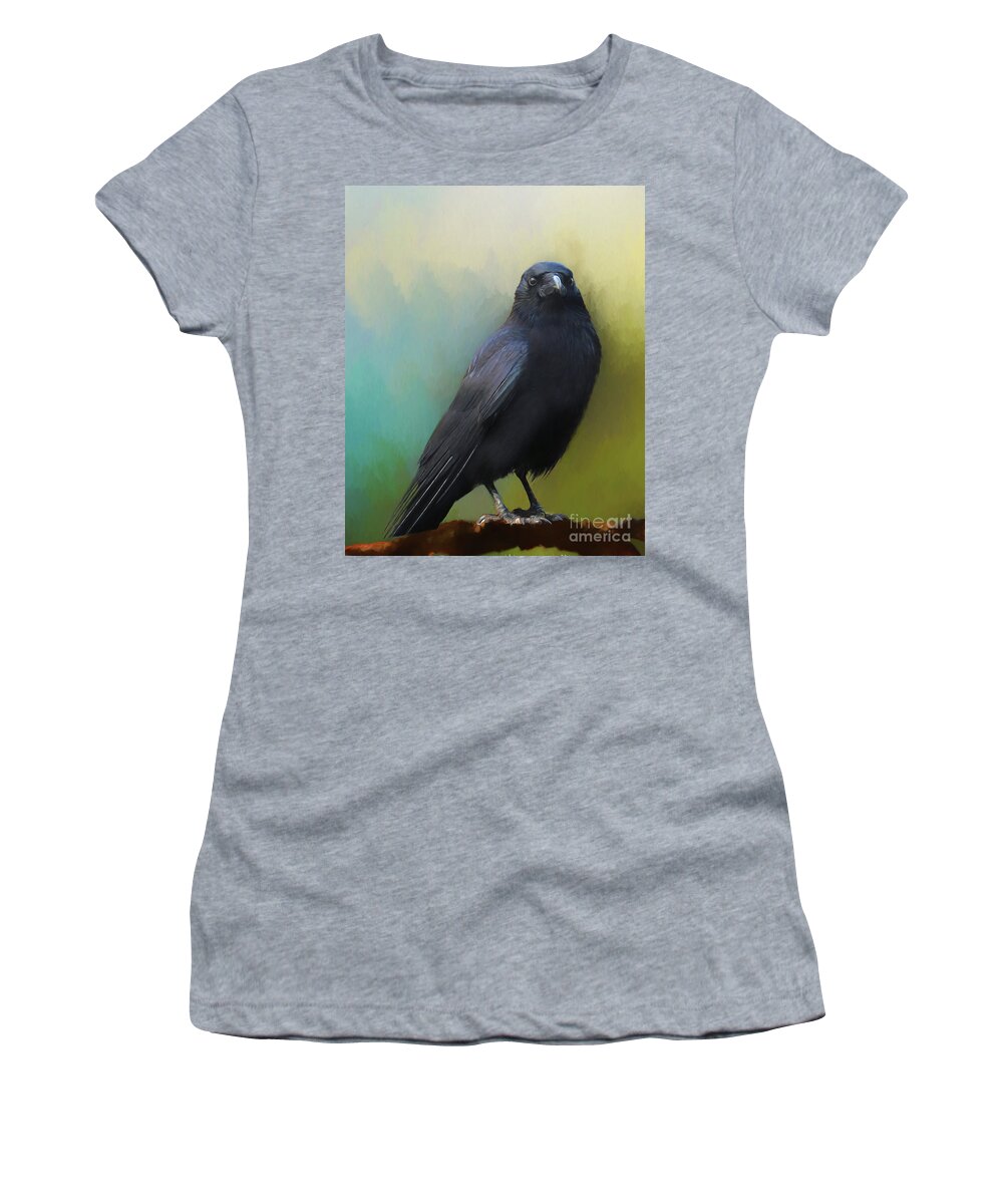 Everlasting Women's T-Shirt featuring the painting Corvid by Jim Hatch