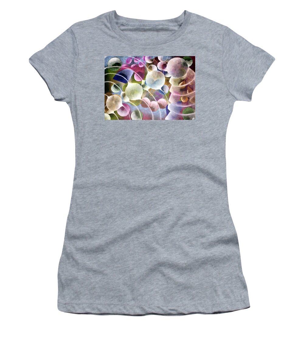 Cosmic Women's T-Shirt featuring the pastel Cosmic Genomes II by Laurie's Intuitive