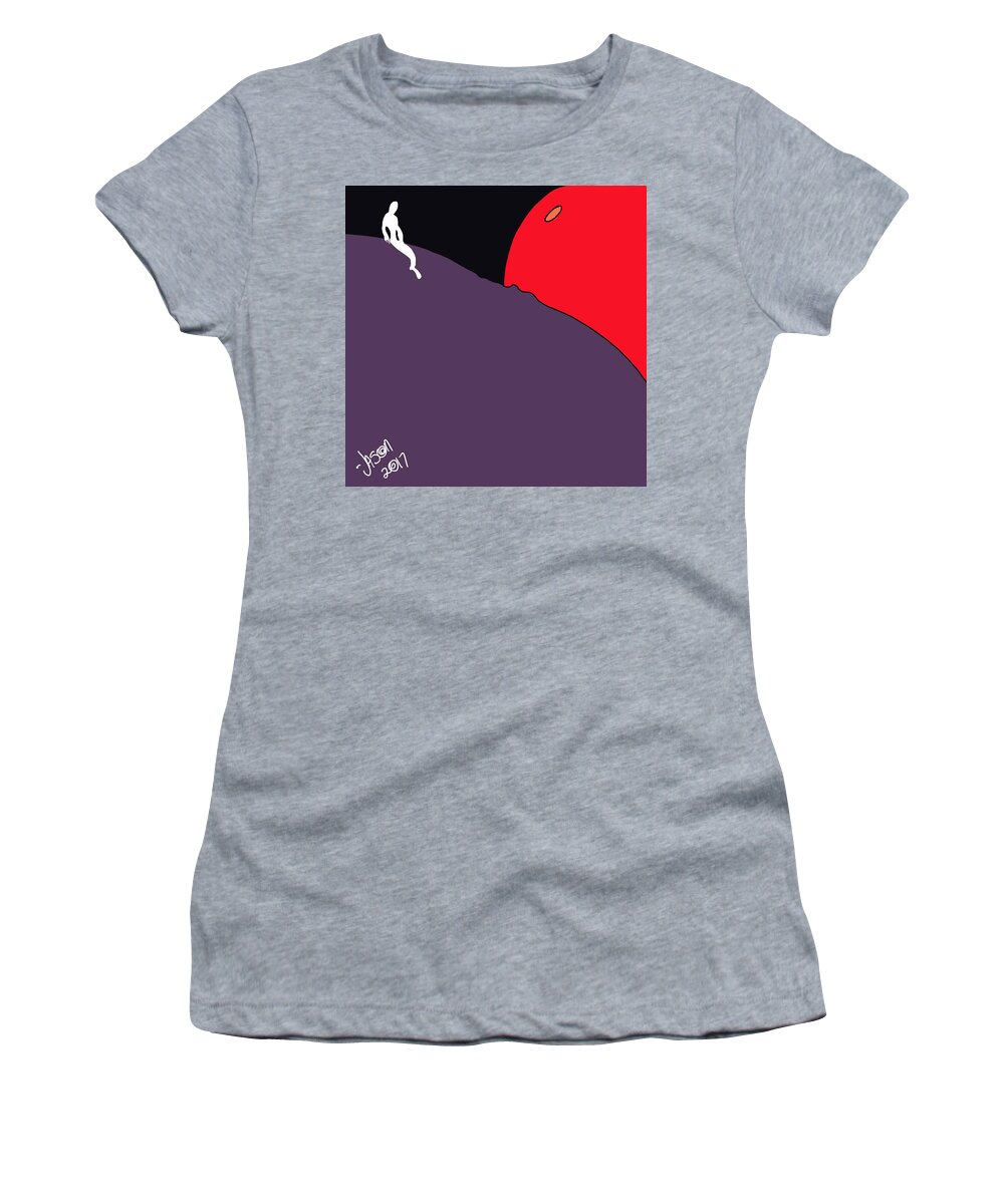 Cosmic Women's T-Shirt featuring the digital art Cosmic Solitude by Jason Nicholas