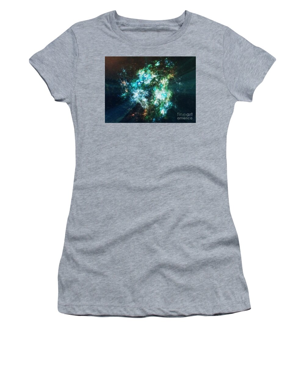 Cosmos Women's T-Shirt featuring the digital art Cosmos by Diamante Lavendar