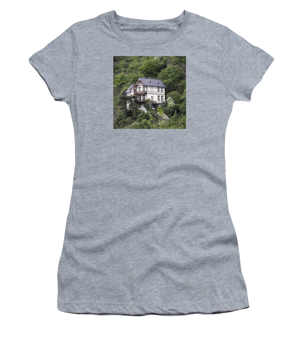 Maus Castle Women's T-Shirt featuring the photograph Cottage with a View by Teresa Mucha