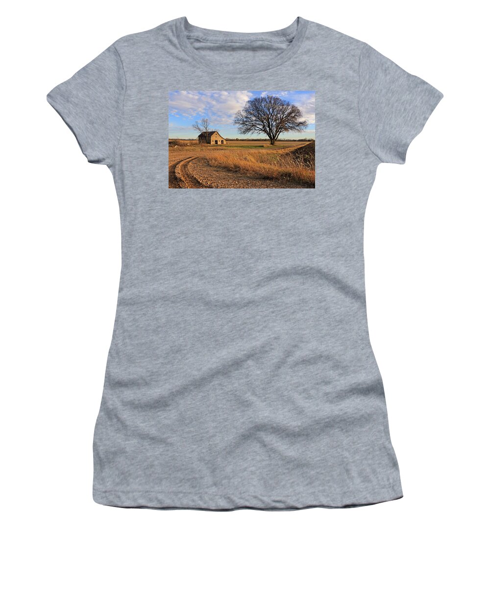 Barn Women's T-Shirt featuring the photograph Country Road by Christopher McKenzie