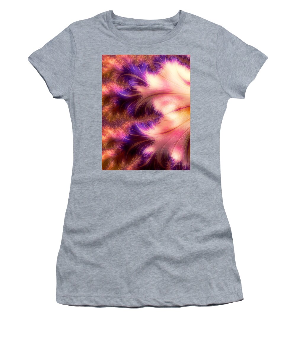 Cream Women's T-Shirt featuring the photograph Cream and Purple Haze by Diane Lindon Coy