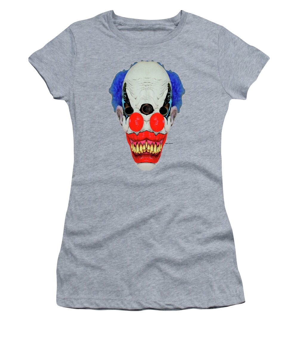 Rafael Salazar Women's T-Shirt featuring the digital art Creepy Clown by Rafael Salazar