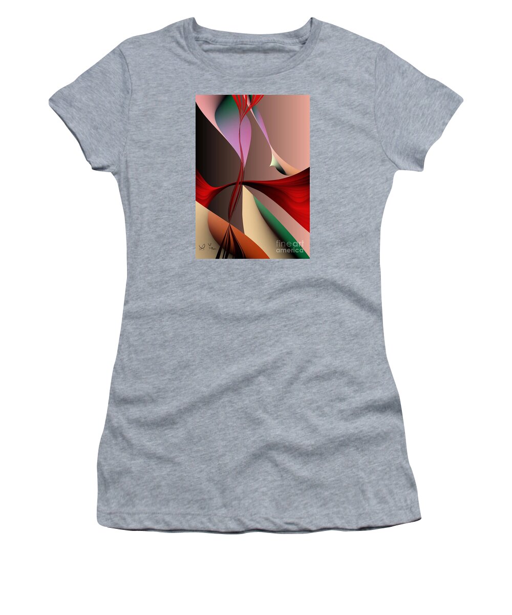 Crossfading Women's T-Shirt featuring the digital art Crossfading by Leo Symon