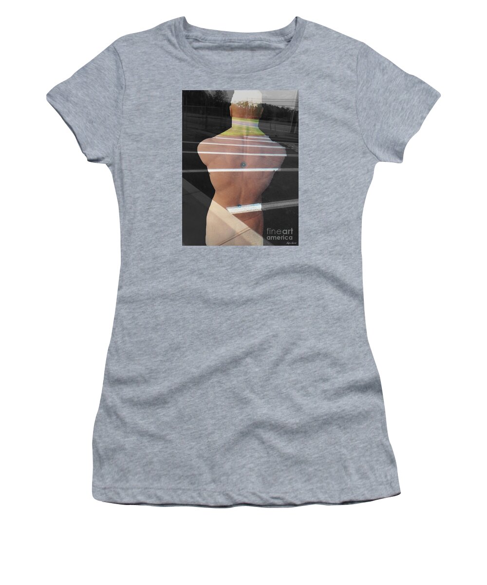 Surrealism Women's T-Shirt featuring the photograph Crossing Over by Lyric Lucas