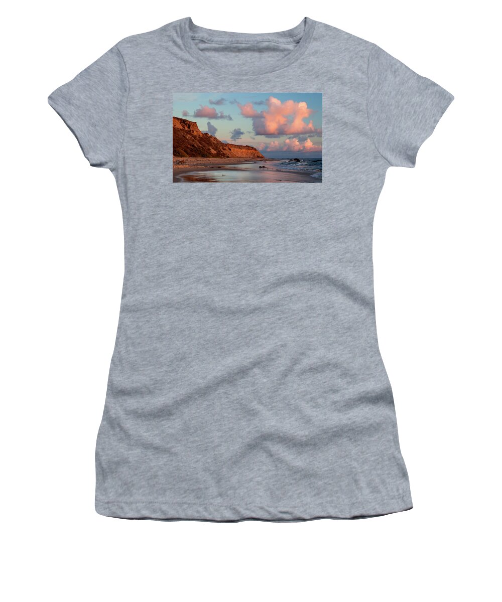 Newport Beach Women's T-Shirt featuring the photograph Crystal Cove Reflections by Cliff Wassmann