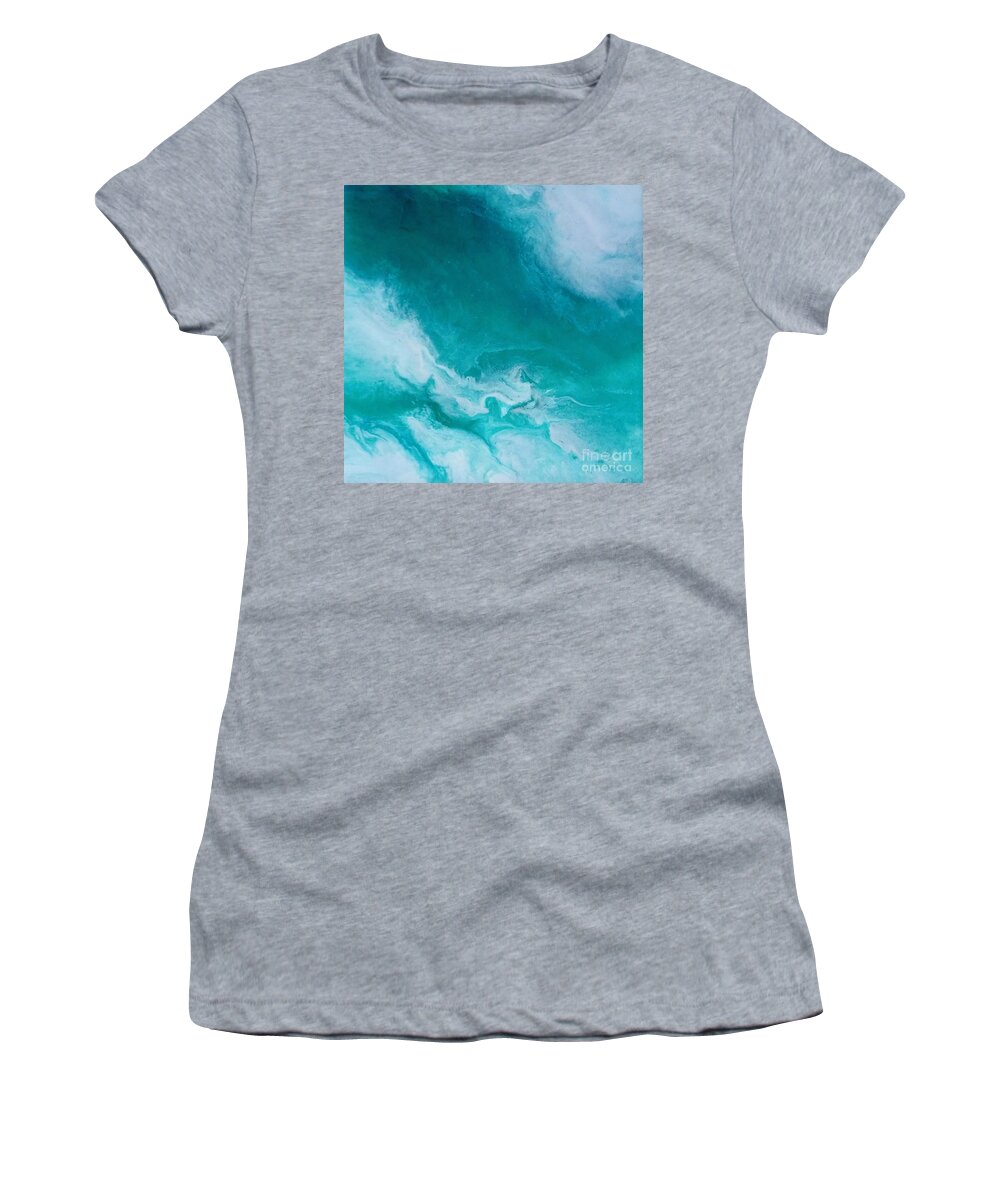 Light Women's T-Shirt featuring the painting Crystal wave14 by Kumiko Mayer