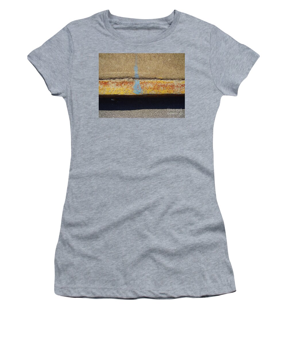 Abstract Women's T-Shirt featuring the photograph Curb by Flavia Westerwelle