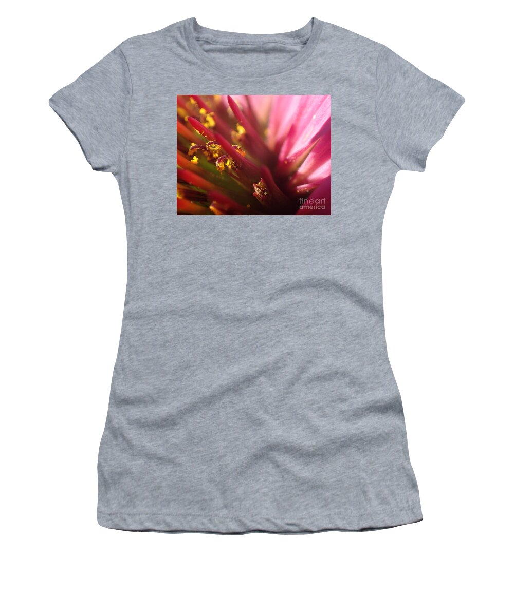 Flower Women's T-Shirt featuring the photograph Curly Contrast by Christina Verdgeline