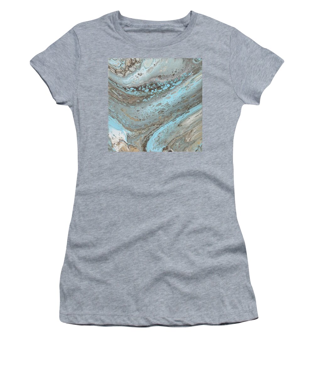 Organic Women's T-Shirt featuring the painting Current by Tamara Nelson
