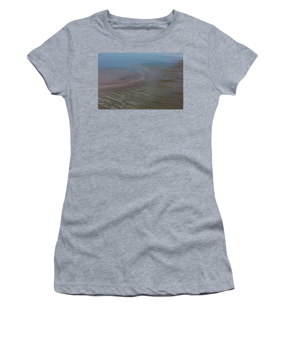 Blue Women's T-Shirt featuring the photograph Curving Through by Nancy Dinsmore