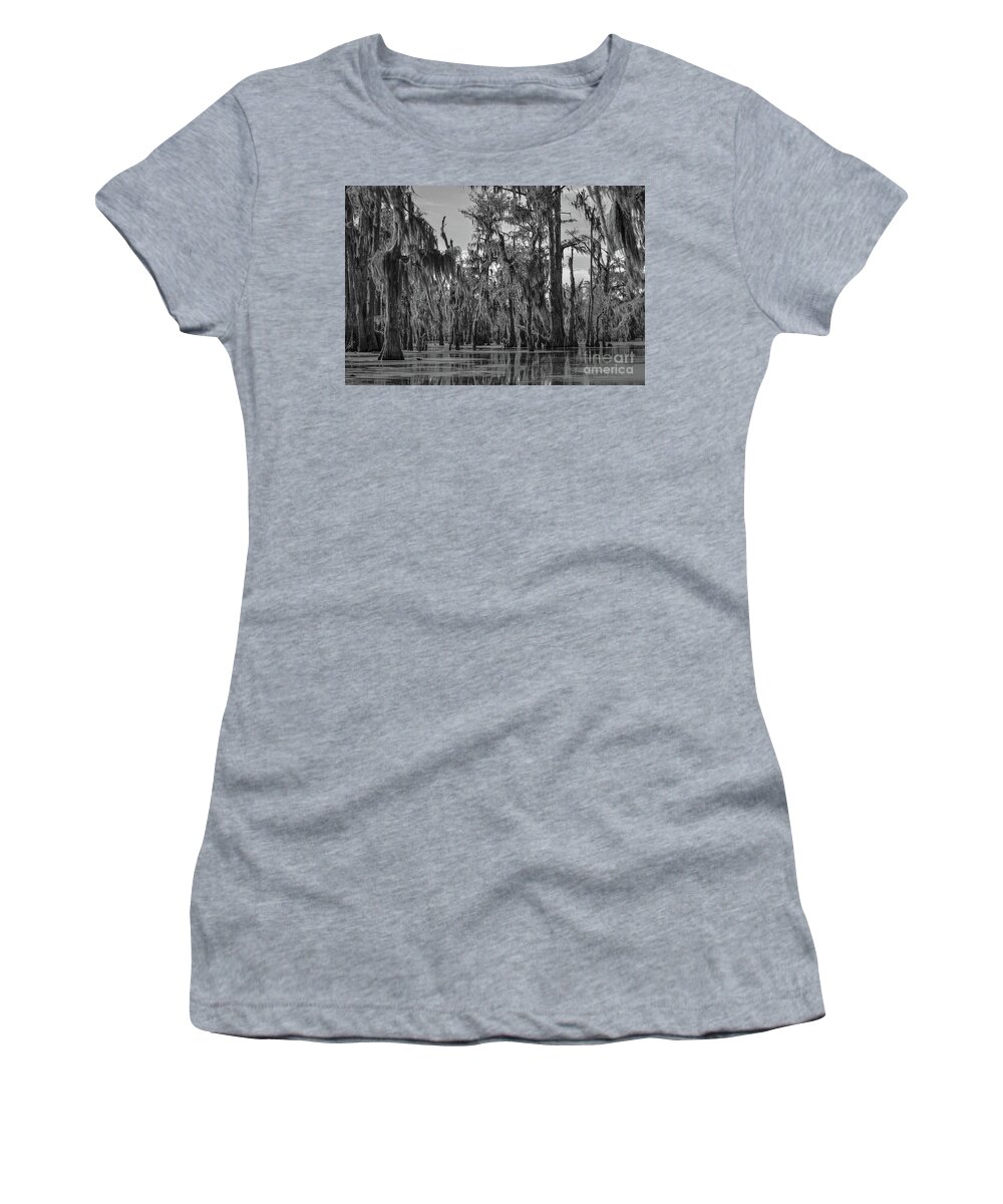 Nature Women's T-Shirt featuring the photograph Cypress swamp by Barry Bohn