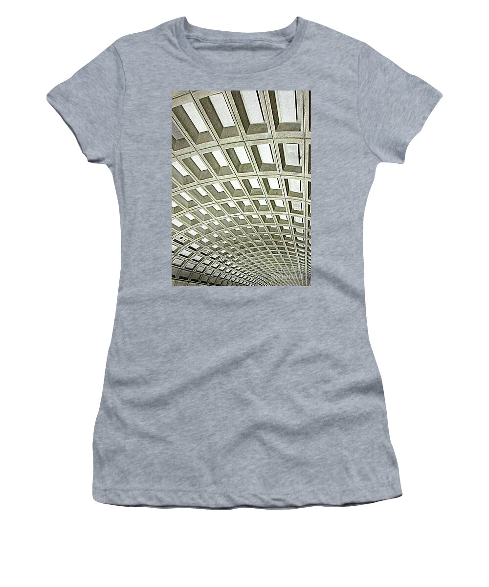 Dc Metro Women's T-Shirt featuring the photograph D C Metro 2 by Randall Weidner