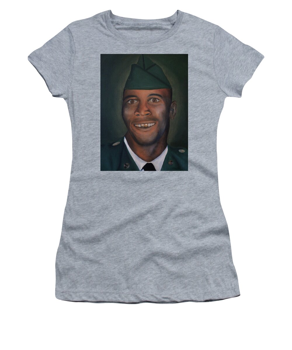 Dad Women's T-Shirt featuring the painting Dad by Angelo Thomas