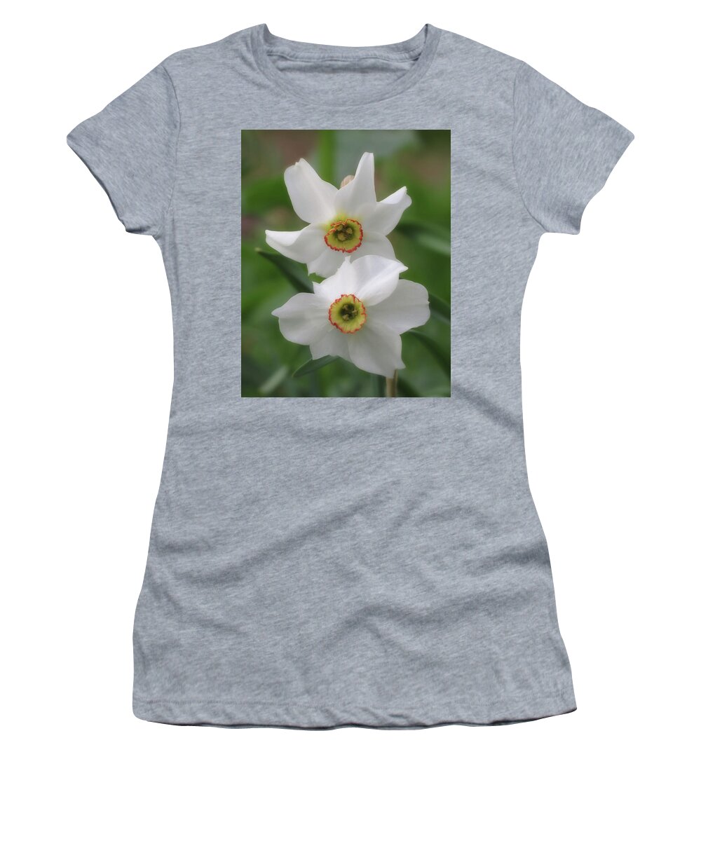 Daffodils Women's T-Shirt featuring the photograph Daffodil White by MTBobbins Photography