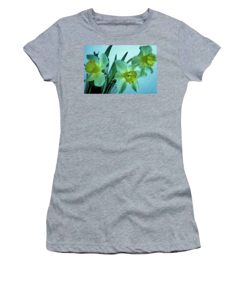 Daffodils Women's T-Shirt featuring the photograph Daffodils2 by Loni Collins