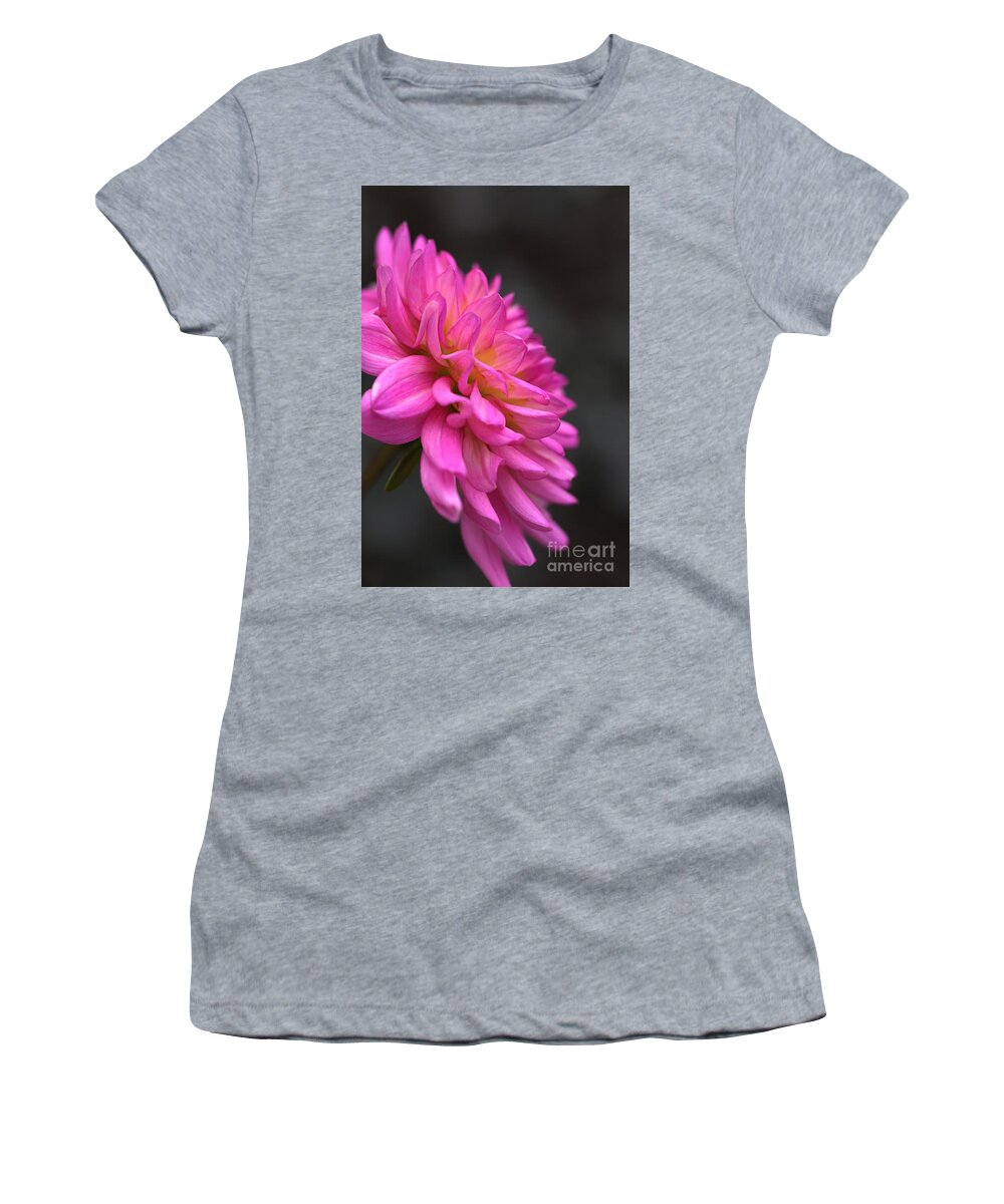 Dahlia Flower Women's T-Shirt featuring the photograph Dahlia Drama by Joy Watson