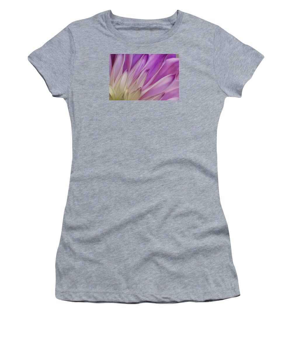 Dahlia Women's T-Shirt featuring the photograph Dahlia Petals by Morgan Wright