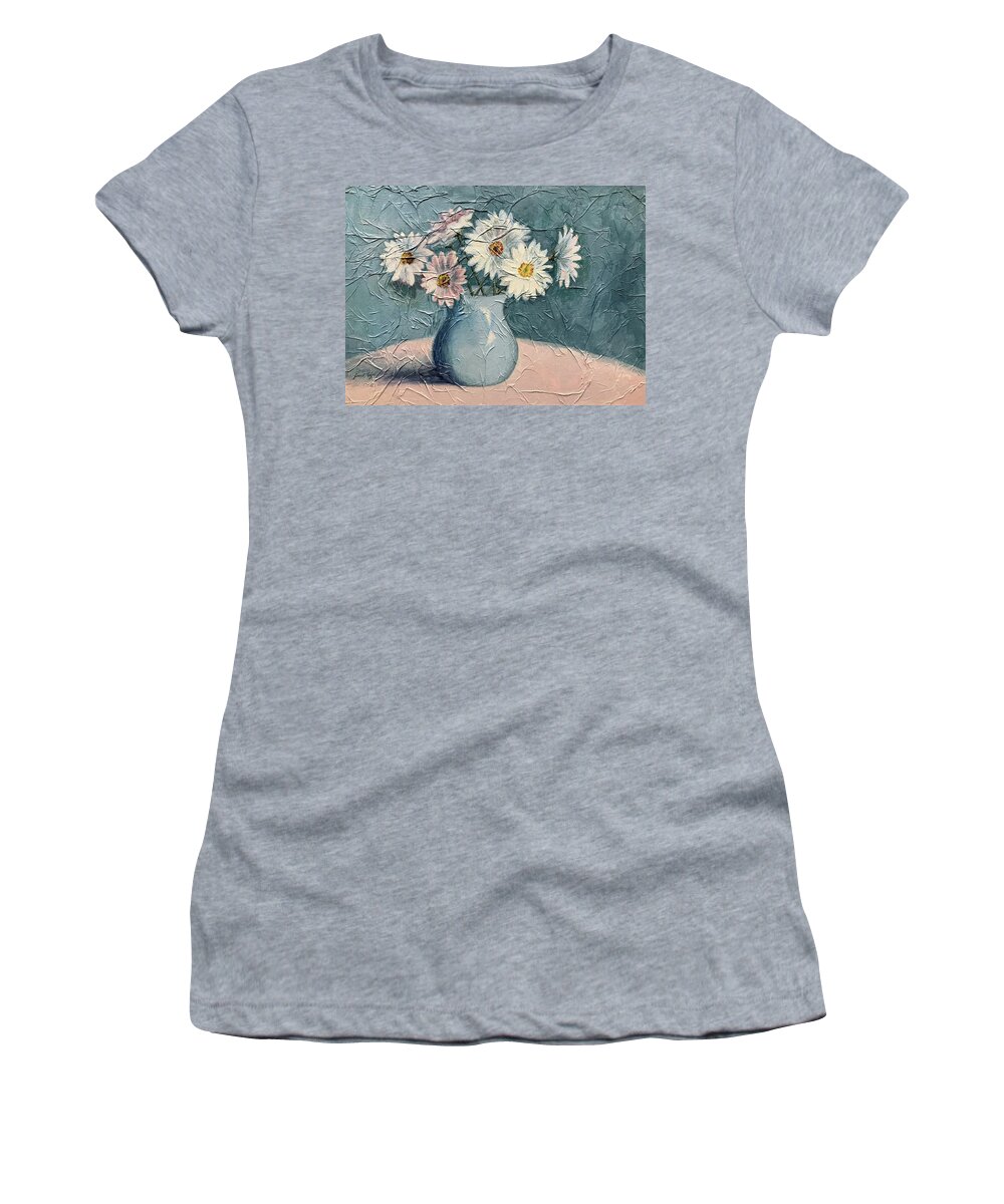 Daisies Women's T-Shirt featuring the painting Daisies by Janet King
