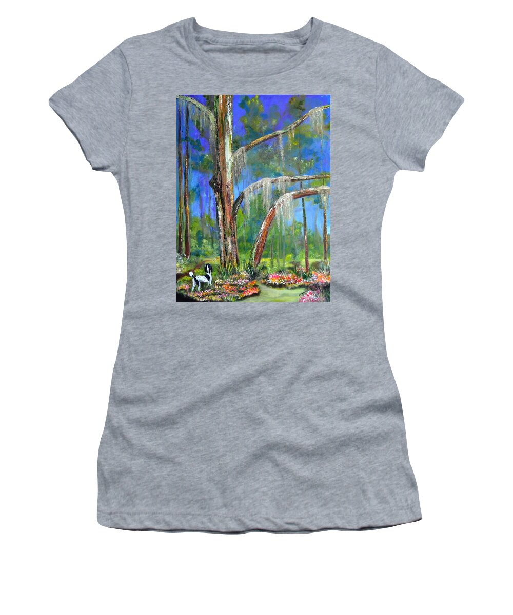 Tree Women's T-Shirt featuring the painting Daisy's Tree by Evi Green