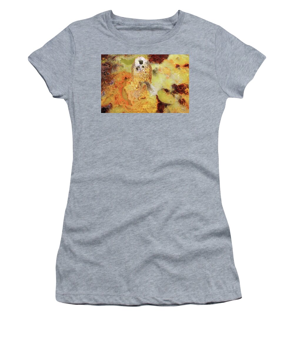 Abstract Women's T-Shirt featuring the photograph Dallol #15 by Aidan Moran