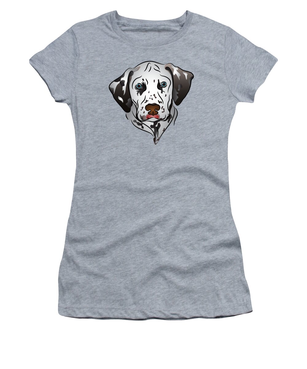Graphic Dog Women's T-Shirt featuring the digital art Dalmatian Portrait by MM Anderson