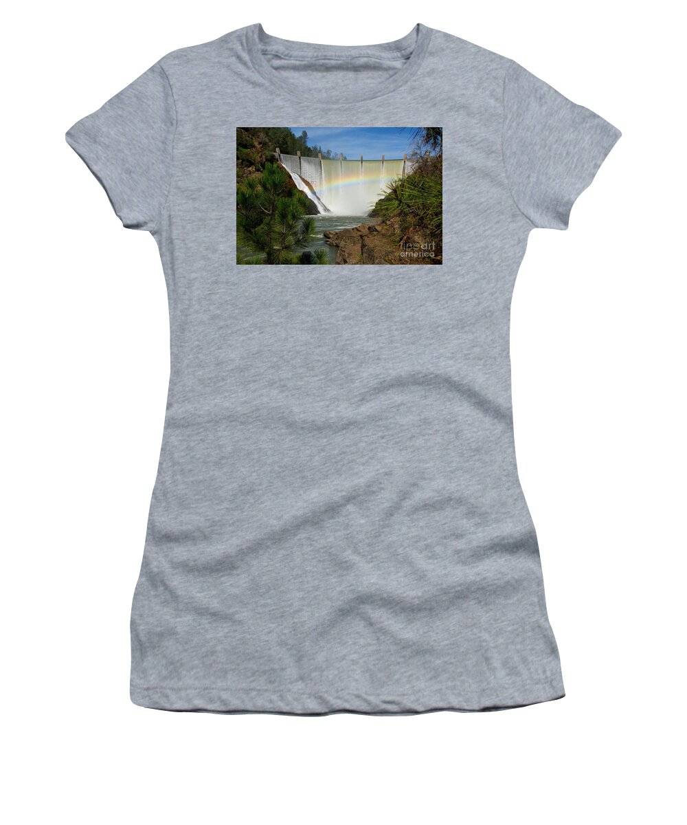 Dam Rainbow Women's T-Shirt featuring the photograph Dam Rainbow by Patrick Witz