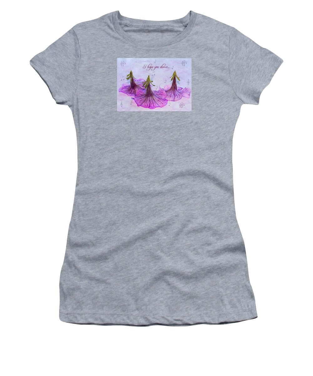Petunia Women's T-Shirt featuring the photograph Dance by Cathy Kovarik
