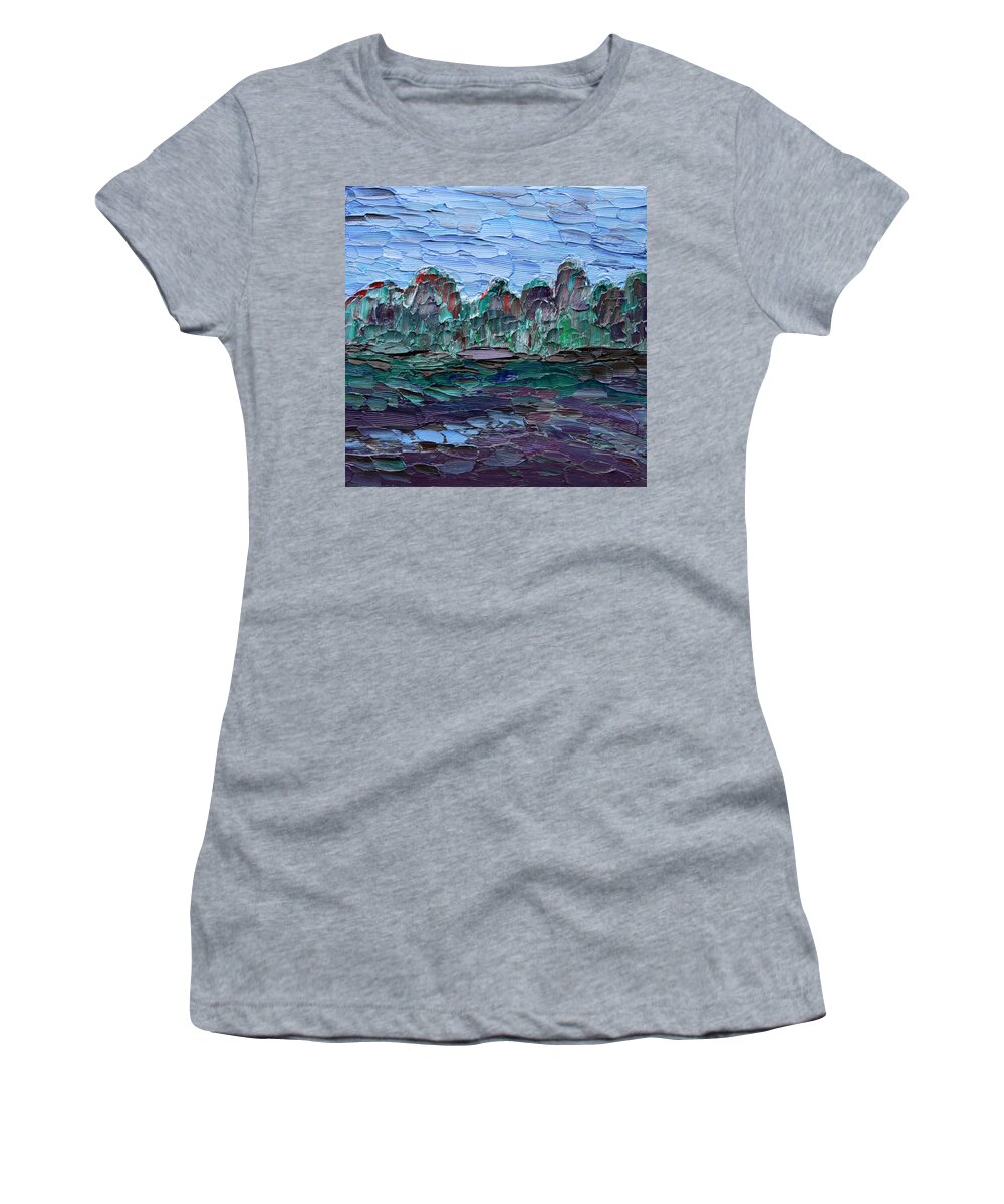 Life Women's T-Shirt featuring the painting Dance in the Rain by Vadim Levin