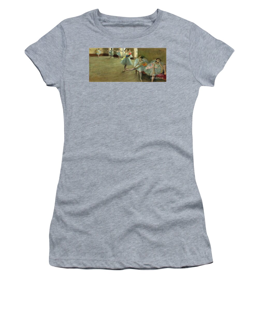 Degas Women's T-Shirt featuring the painting Dancers in the Classroom by Edgar Degas