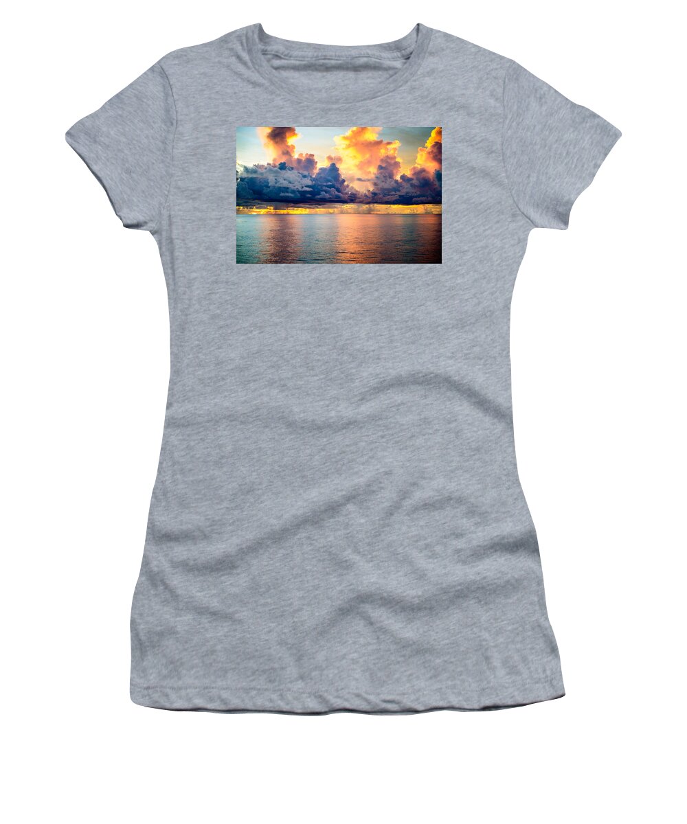 Seascape Women's T-Shirt featuring the photograph Dark Skies by Michael Scott