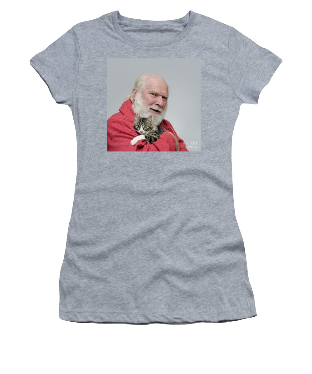 David Schultz Women's T-Shirt featuring the photograph David and Ms Alexia square by Irina ArchAngelSkaya