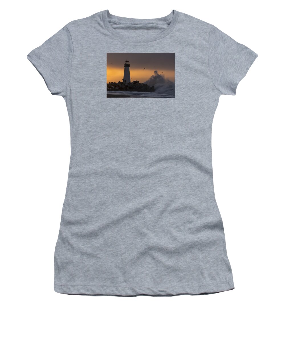 Sunrise Women's T-Shirt featuring the photograph Dawn Wave by Bruce Frye