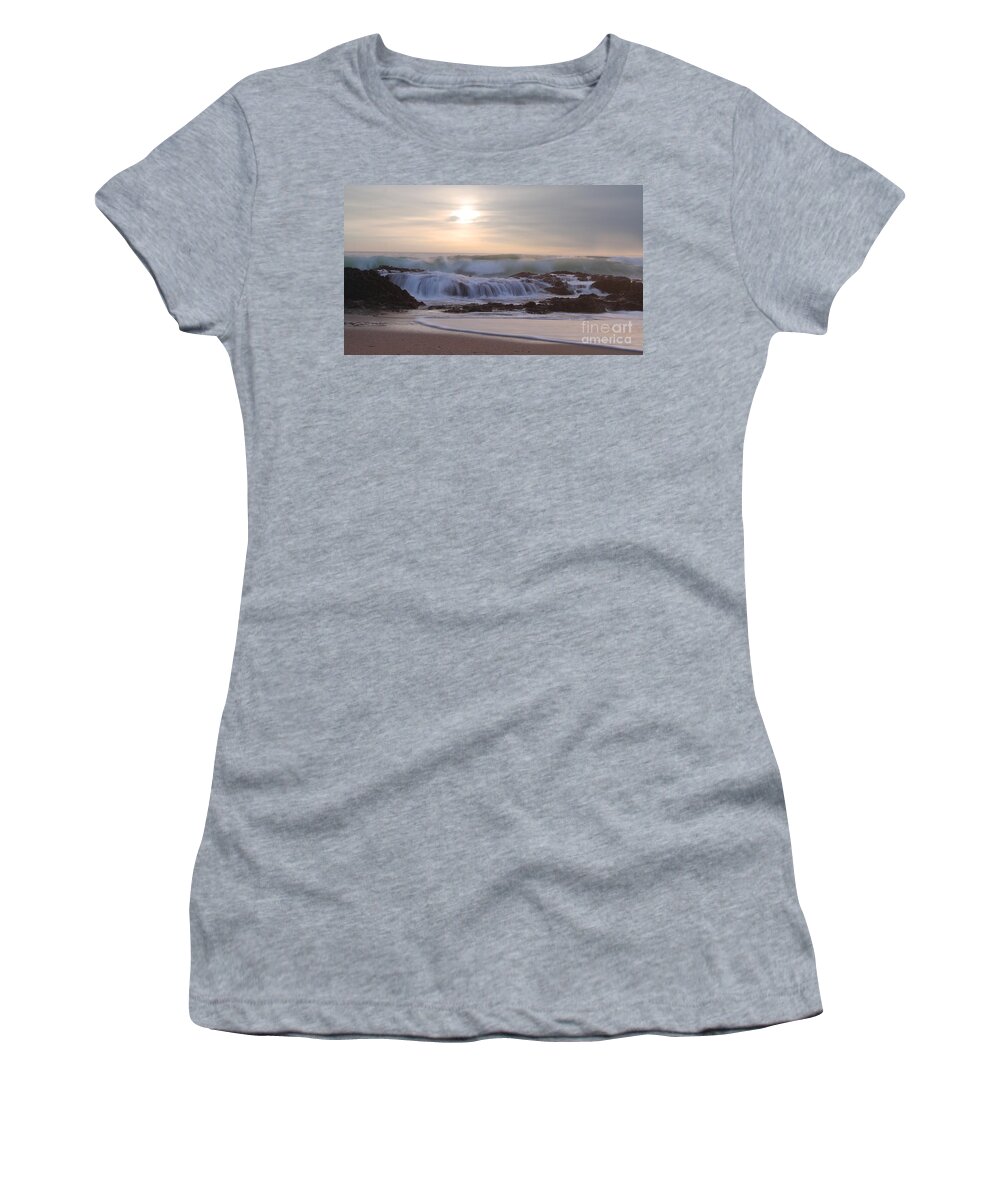 Langs Beach Women's T-Shirt featuring the photograph Day Break Paradise by Kym Clarke