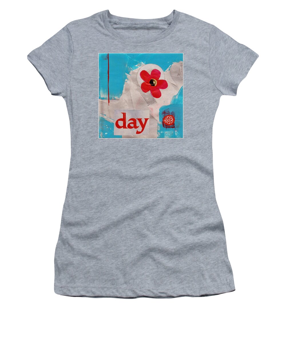 Collage Women's T-Shirt featuring the painting Day by Patricia Cleasby
