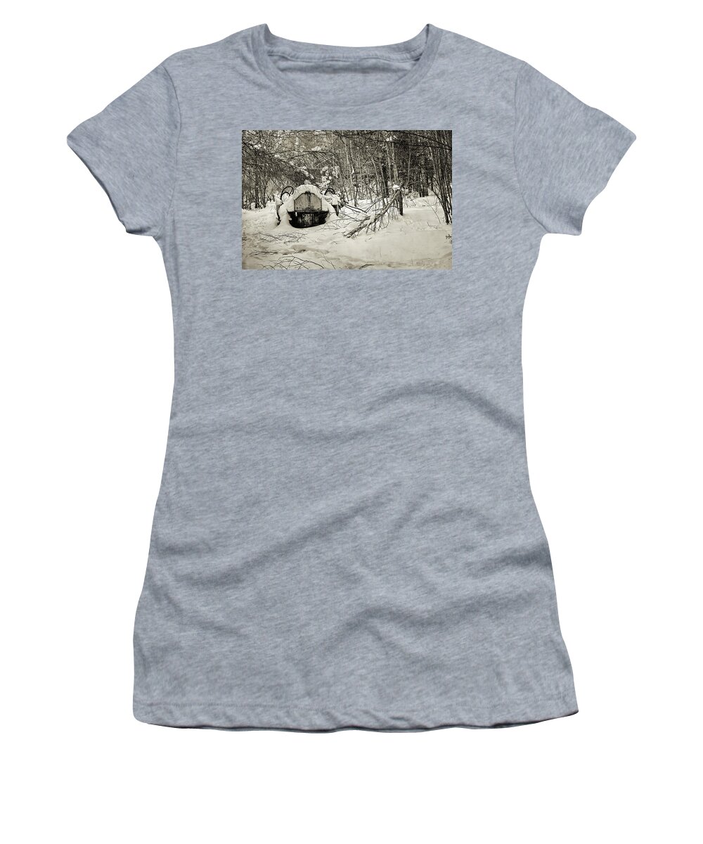 Bulldozer Women's T-Shirt featuring the photograph Dead End by Sue Capuano