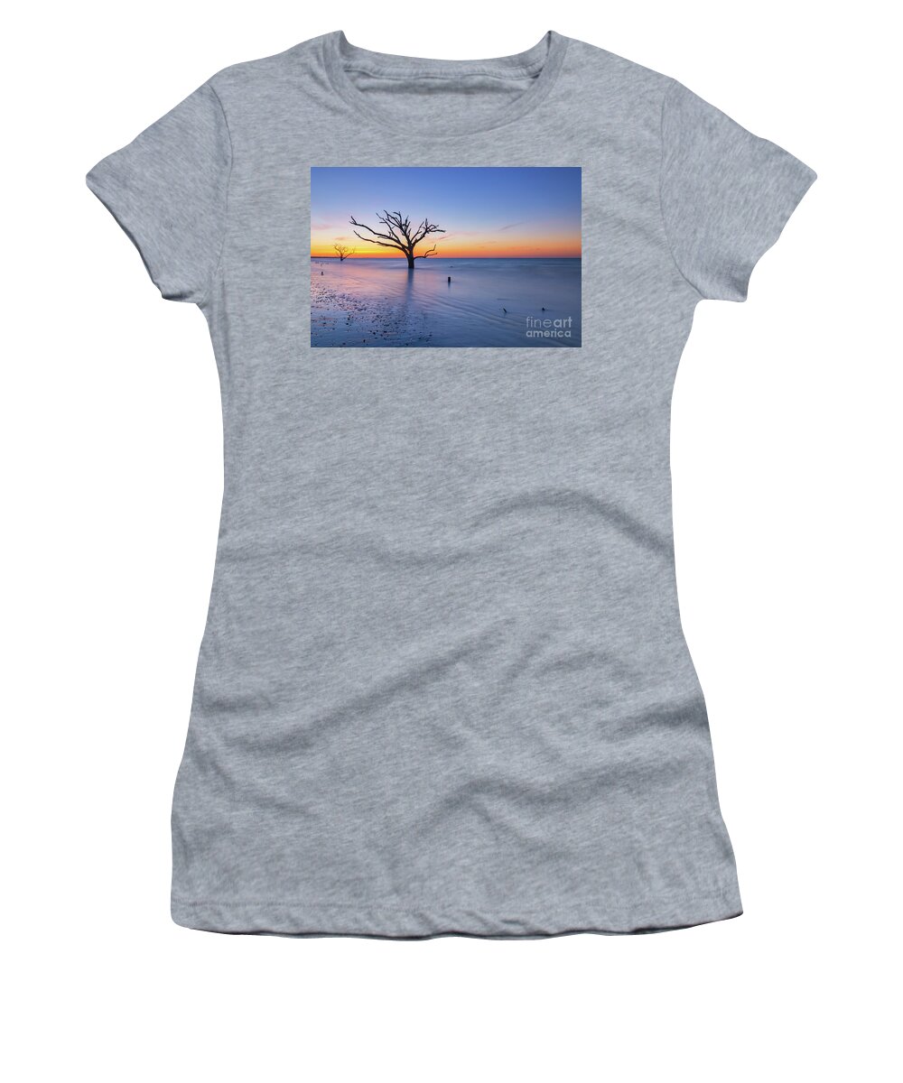 Boneyard Beach Women's T-Shirt featuring the photograph Dead Forest Sunrise by Michael Ver Sprill