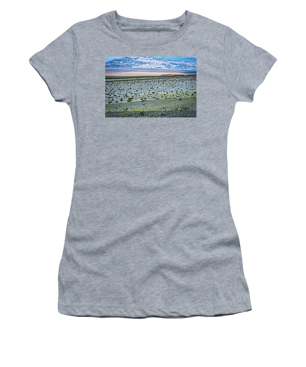 Death Valley Women's T-Shirt featuring the photograph Death Valley Super Bloom by George Buxbaum