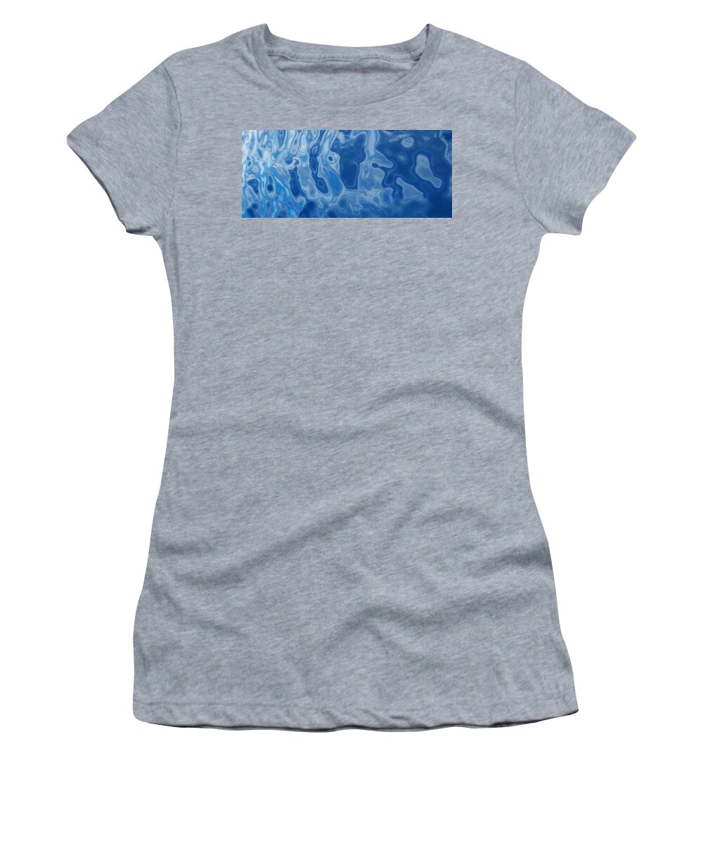 Blue Women's T-Shirt featuring the digital art Deep Blue Tide by Steven Robiner