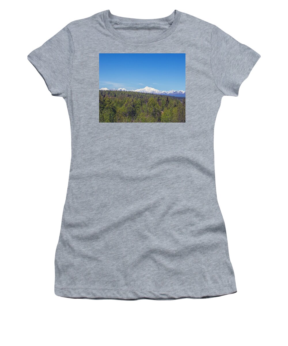 Alaska Women's T-Shirt featuring the photograph Denali by Allan Levin