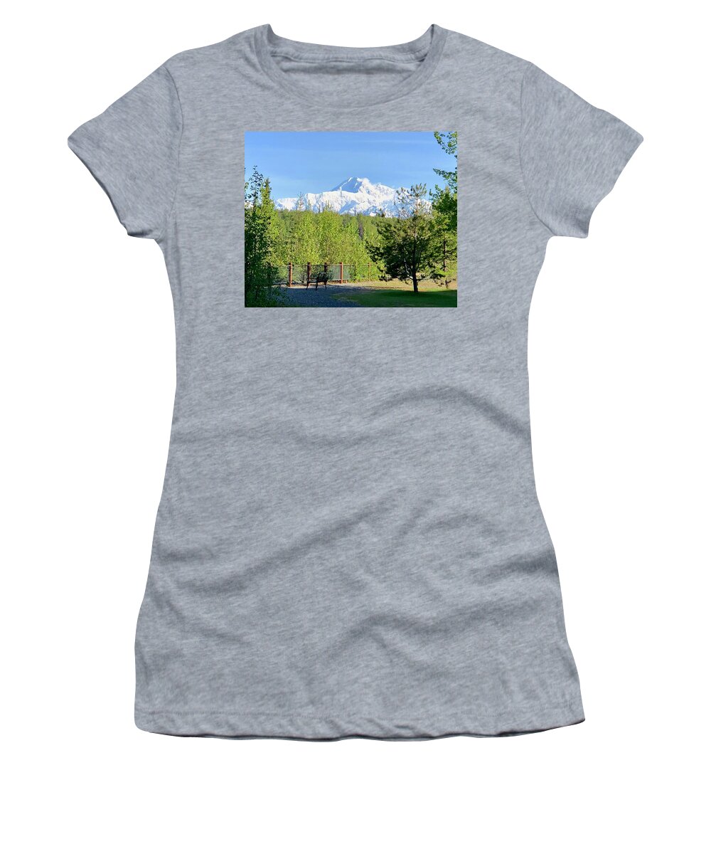 Denali Women's T-Shirt featuring the photograph Denali by John Mathews
