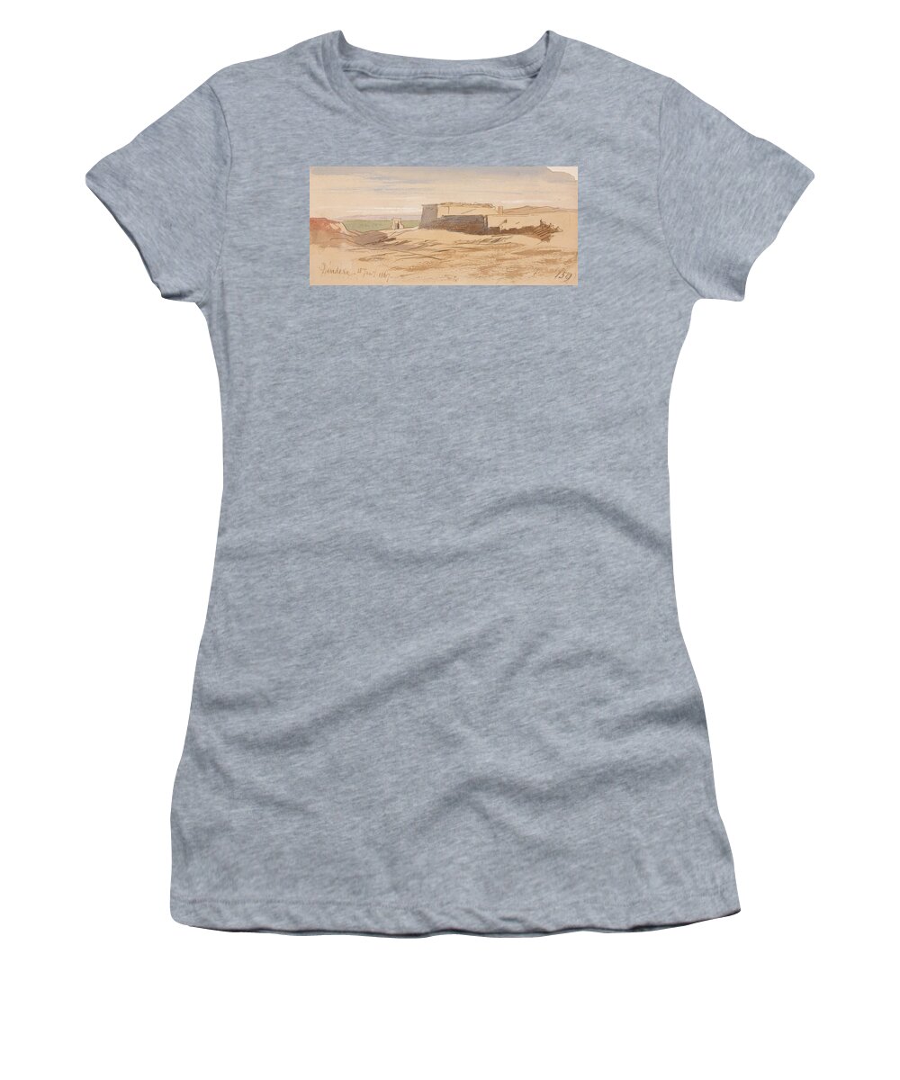 English Art Women's T-Shirt featuring the drawing Dendera by Edward Lear