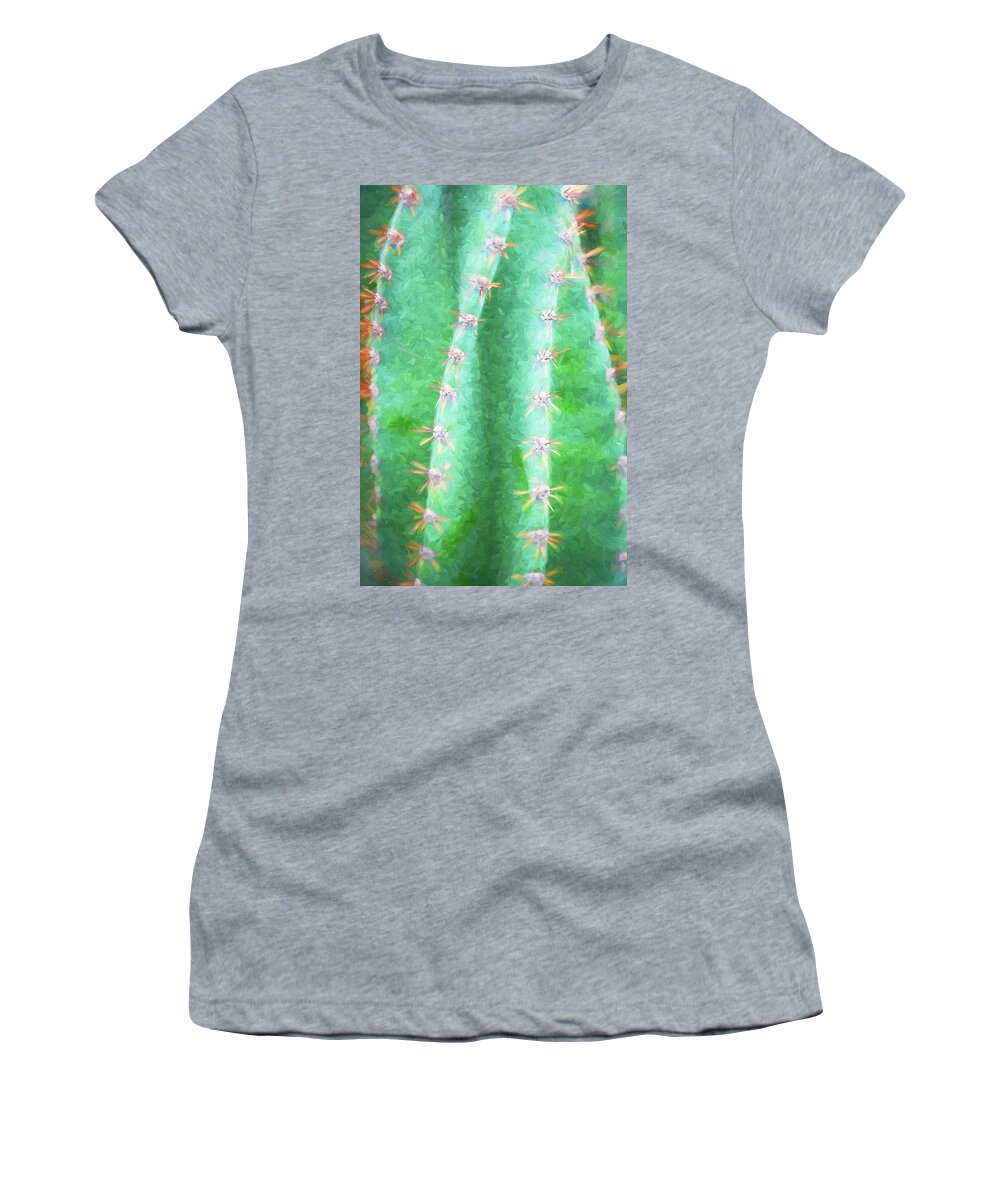  Women's T-Shirt featuring the photograph Desert Cactus and Succulents 026 by Rich Franco