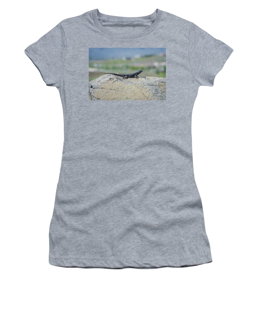 Lizard Women's T-Shirt featuring the photograph Desert Lizard 2 by Rick Mosher