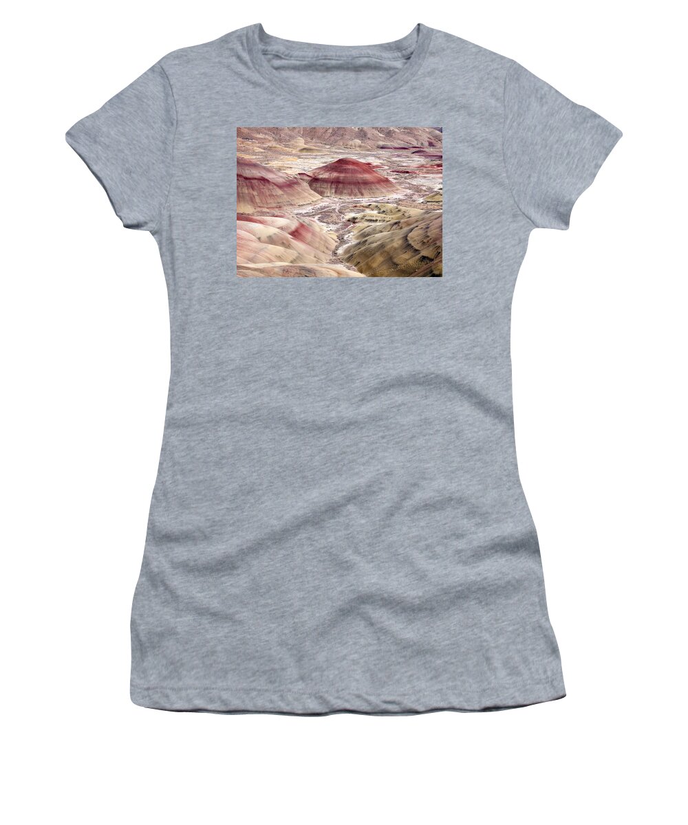 Painted Hills Women's T-Shirt featuring the photograph Desert Palette by Michael Dawson